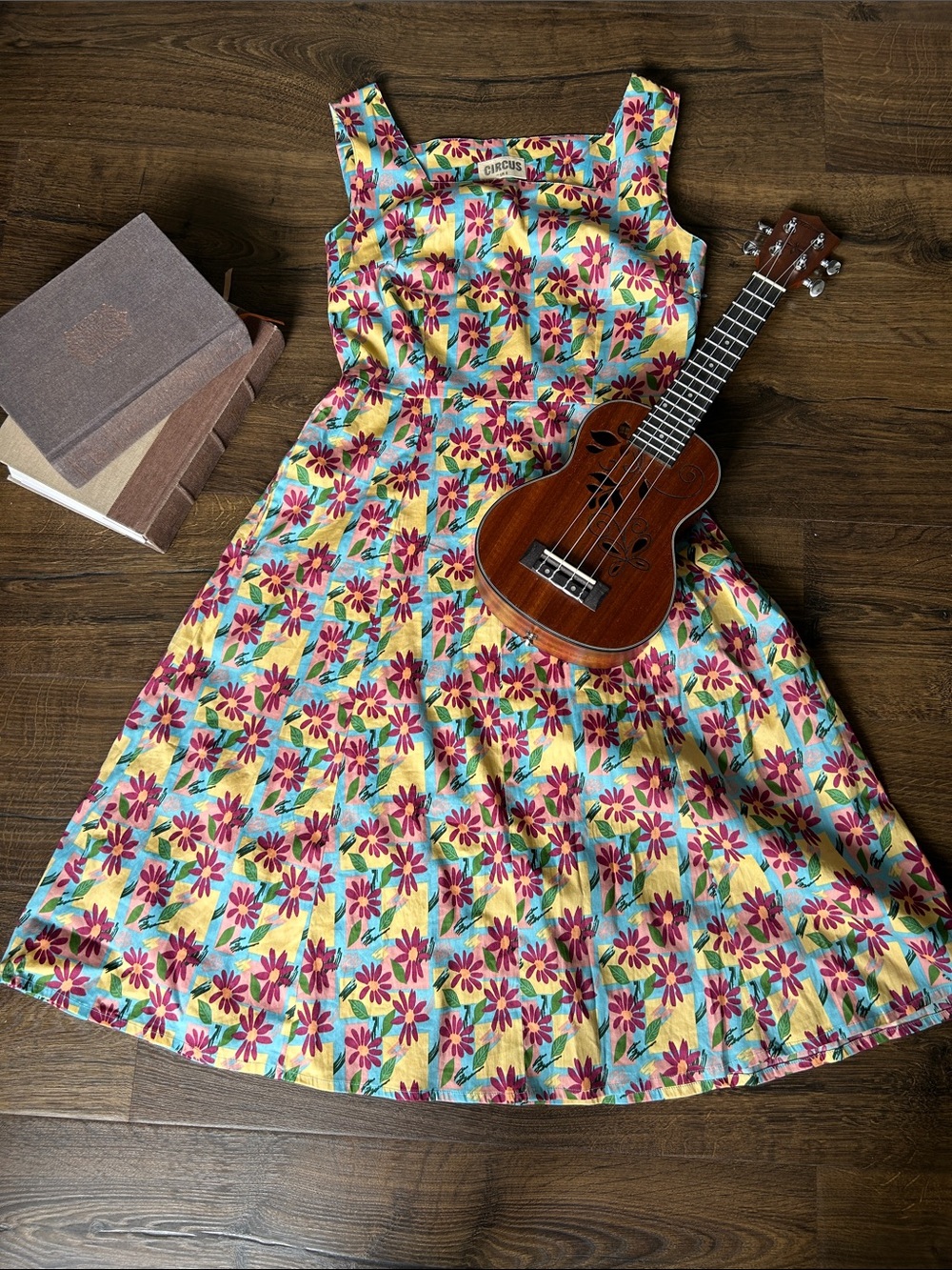 Floral Sleeveless Casual Dress with Pink Blooms - Women